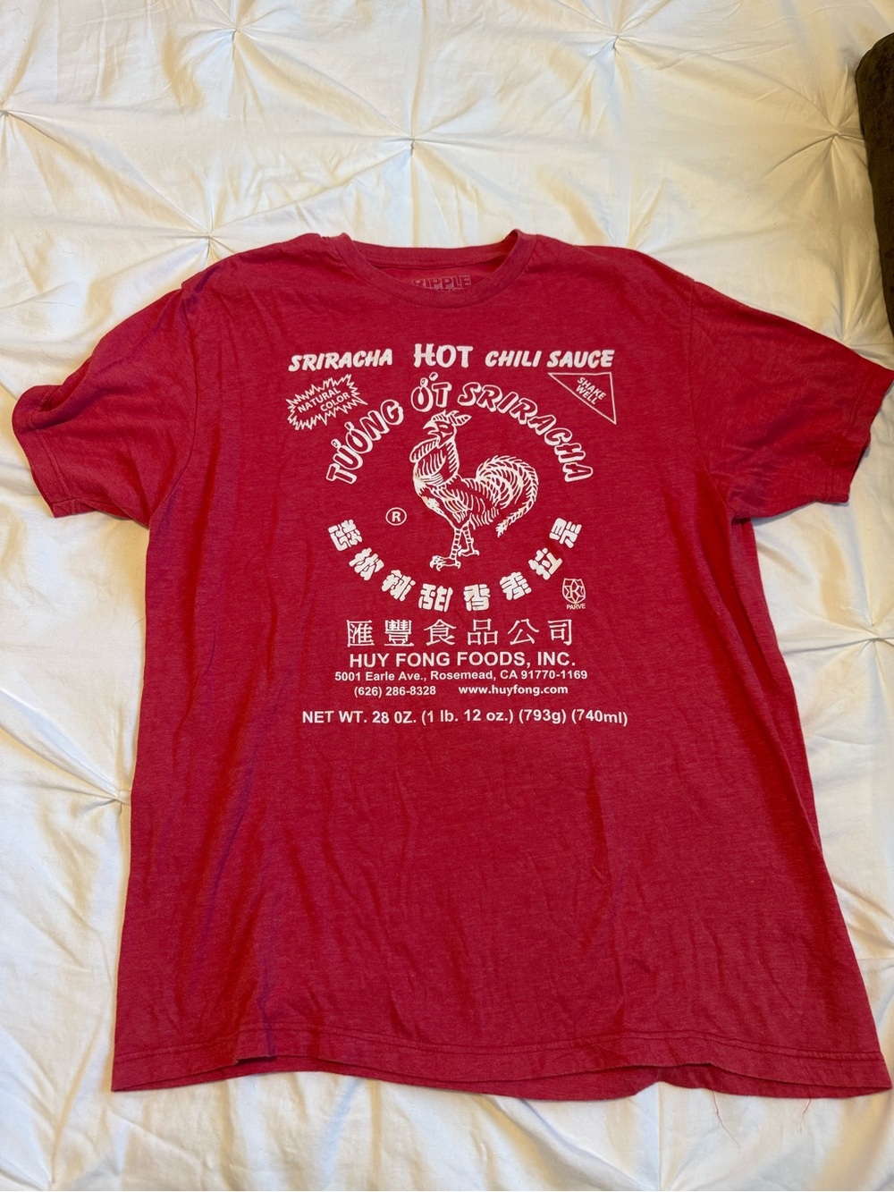 Sriracha Hot Chili Sauce Graphic Tee - Red